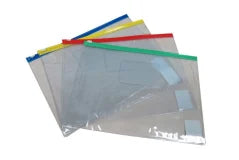 תיק כיס PVC עם ריץ רץ צבעוני - 502409 A4